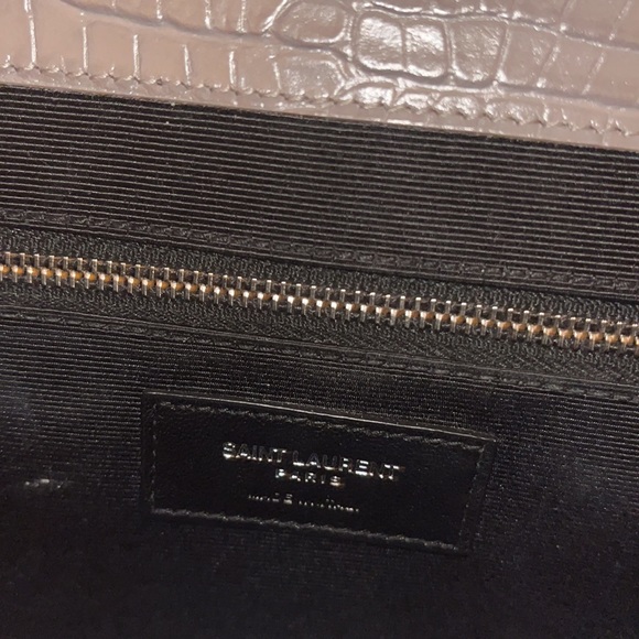 YSL Grey Croc Embossed Bag - Picture 13 of 17